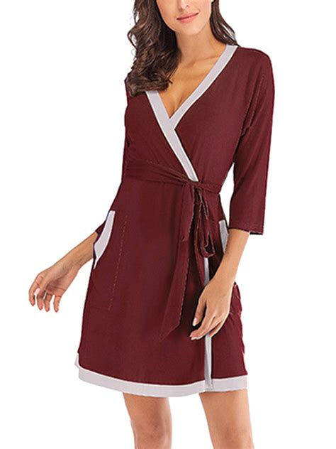 Sexy Dance Women Sleepwear Cotton Nightgowns Short Sleeve Mid Sleeve Sleepshirt Night Wrap