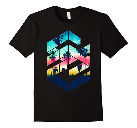 Geometric Sunset Beach Unisex T Shirt Art Artvinatee