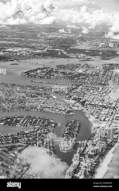 Aerial Of Miami Beach Stock Photo Alamy