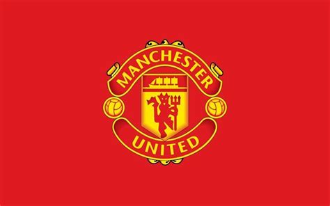 Manchester united, manchester united fc. Download wallpapers Manchester United, 4k, logo, red ...