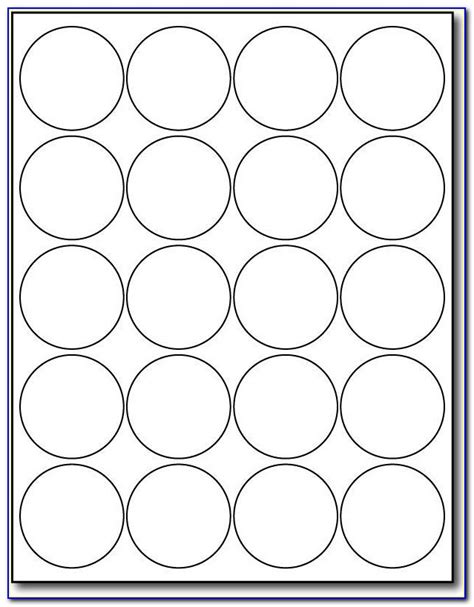 Avery 1 Inch Round Labels Template