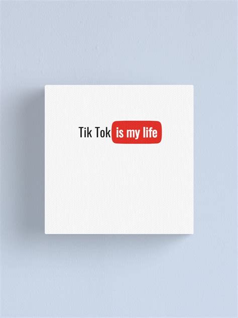 Tik Tok Canvas Print For Sale By Sarrid Redbubble