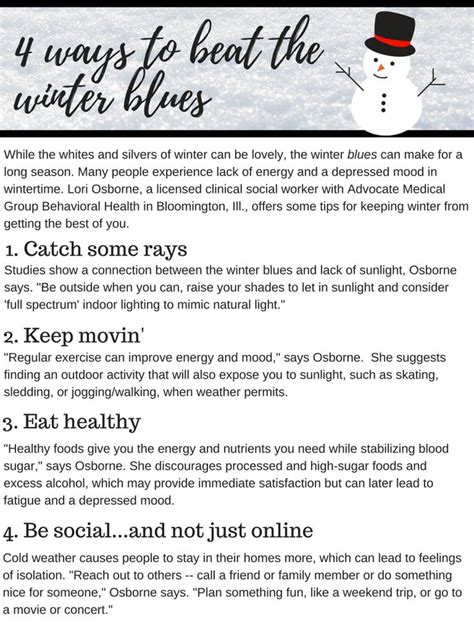 Ways To Beat The Winter Blues Health Enews Winter Blues Winter Health Blue Health