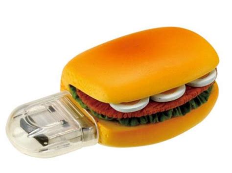 Feed Food Like Hamburger Usb Flash Drive To Your Pc Gadgetsin