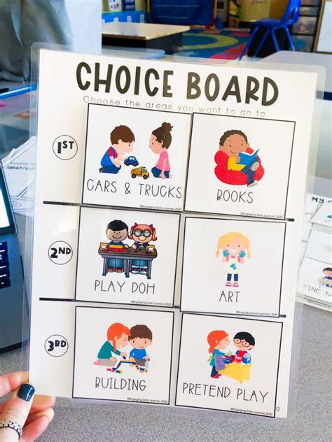 Choice Boards For Centers Engaging Early Learners