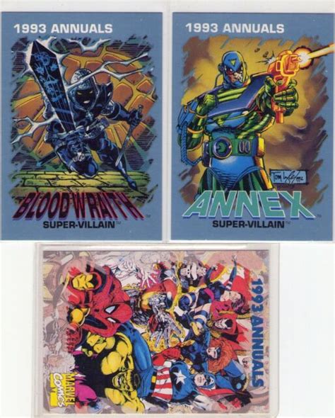 1993 Marvel Annuals Lot Annex 1 Bloodwraith 4 Checklist Card Ebay