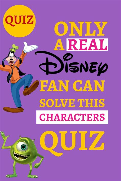 Disney Characters Quiz Can You Guess Their Names Disney Character