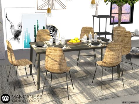 Wondymoon — Manganese Dining Room Download At Tsr Wicker Dining