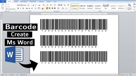 How Create Your Own Barcode In Microsoft Office Word Ms Word