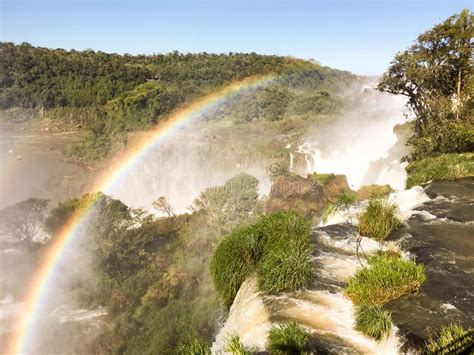 Iguazu Waterfalls Rainbow Stock Photo Image Of Fall 86545390