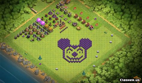 [Town Hall 7] Th7 Fun Troll Progress Base - Mickey mouse [With Link] [7