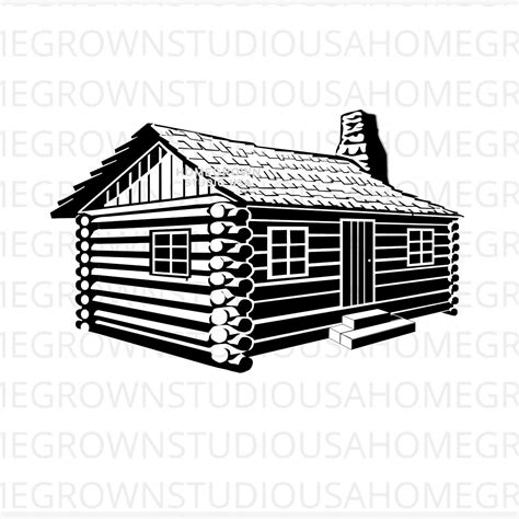 Log Cabin Svg Camping Cabin Png Cabin Lodge Clipart Etsy Canada