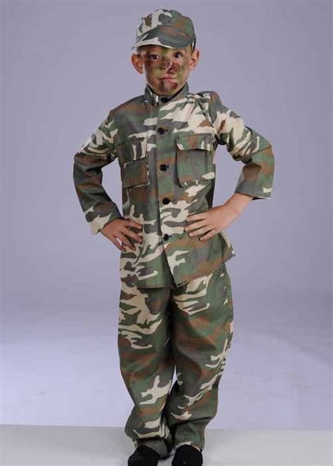 Kids Camouflage Army Boy Costume