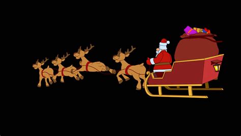 Animated Santa Claus Goes Fast Stock Footage Video 100 Royalty Free