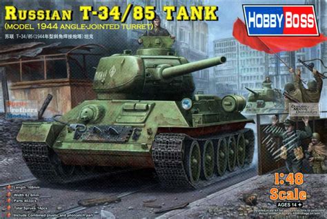 Hbs84809 148 Hobby Boss T 3485 Russian Tank Model 1944 Angle Jointed
