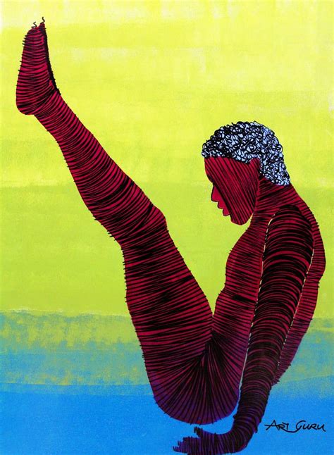 Male Nude Doing Yoga By ArtGuru A Acrylic On Paper Painting By ArtGuru Official Saatchi Art