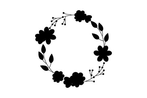 Flower Wreath (SVG Cut file) by Creative Fabrica Crafts · Creative Fabrica