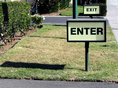 Enter And Exit Signs By Einsigns Monterey Seaside Salinas San Jose Ca