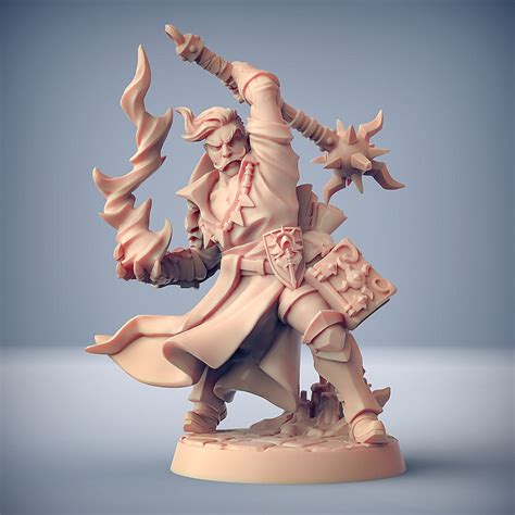 Male Cleric Marko The Justicar 28mm RPG Fantasy 3d Printed Miniatures