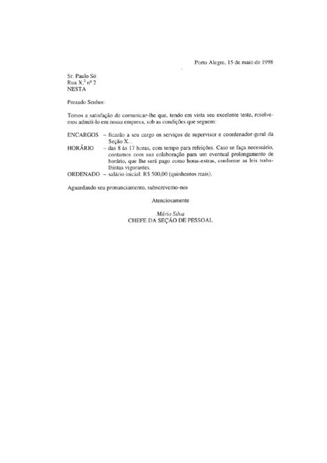 Exemplo De Carta Para Envio De Documentos Novo Exemplo