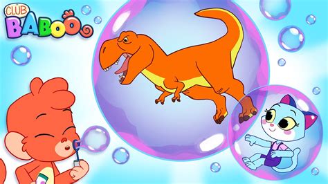 Club Baboo Dinosaur Bubble Cartoon The Parasaurolophus Is Blowing