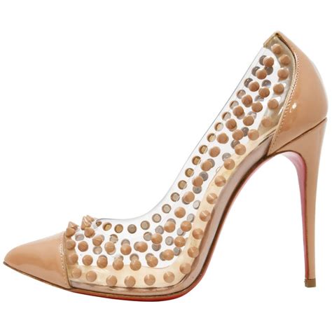Christian Louboutin Spike Me Pvc Patent Leather Pointed Toe Pumps