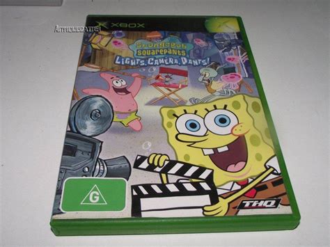 Spongebob Squarepants Lights Camera Pants Xbox Original Pal No Manual