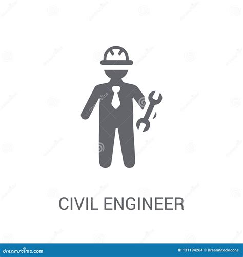 Civil Engineer Icon Trendy Civil Engineer Logo Concept On White Stock