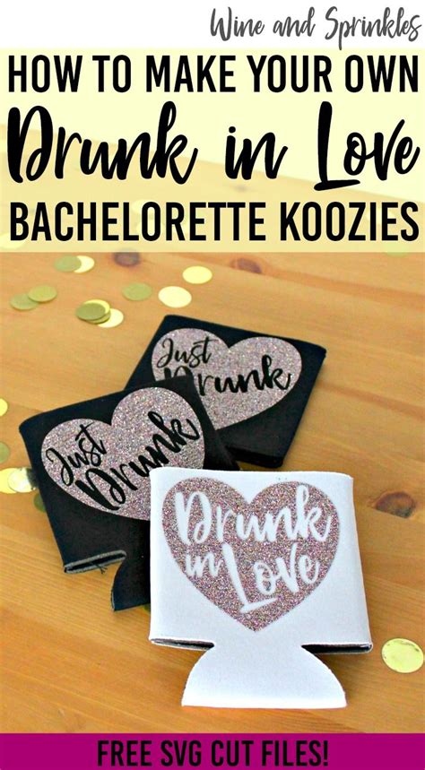 Stylish And Fun Drunk In Love Bachelorette Party Koozies