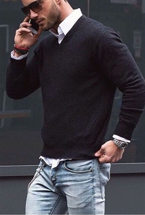 49 Cool Men Sweater Outfits Ideas Worth To Try Mens Casual Outfits