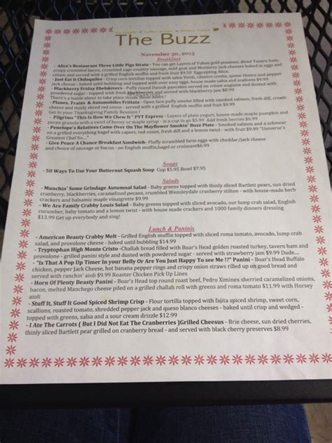 The Buzz Menu, Menu for The Buzz, Monrovia, Monrovia - Urbanspoon/Zomato
