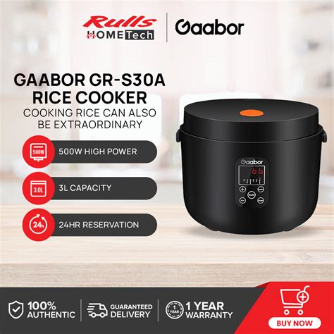 Gaabor GR S30A Rice Cooker Multi Functional Cooking Non Stick Coating