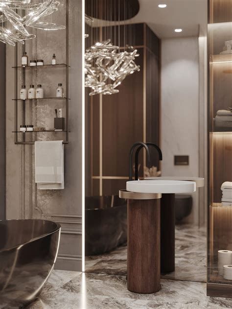 Wood Pedestal Sink Interior Design Ideas