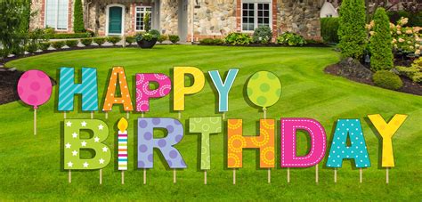 Happy Birthday Lawn Letters Unicorn And Rainbows Yard Letter Birthday