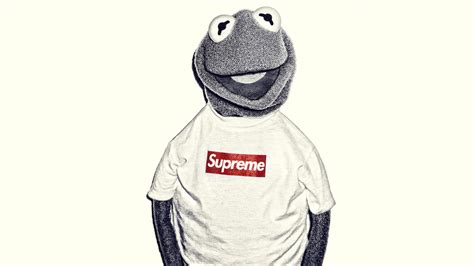 Supreme Kermit The Frog The Muppets Simple Background Hd Wallpaper