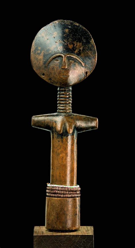 Africa Fertility Doll Akua Ba From The Ashanti People Of Ghana Wood Middle Brown Patina
