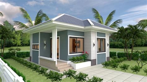 24x24 Feet Small House Plans 7x7 Meter 2 Bedrooms Hip Roof Full Plan Etsy