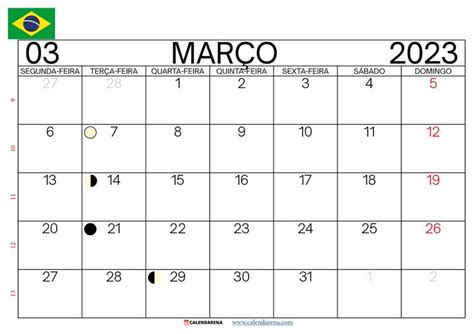 Calendário Março 2023 Com Feriados Brasil Em 2023 Calendário Abril