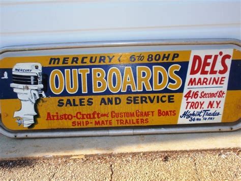 Mercury Outboard Sales And Service Sign