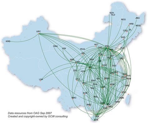 Hainan Airlines Route Map Domestic Routes