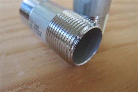 Stainless Steel Pipe Nipples Sch Tbe Npt Etsy