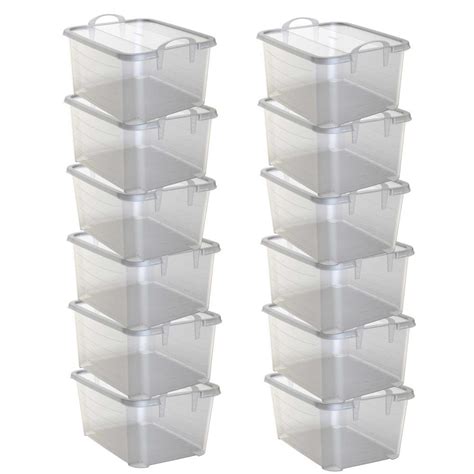 Life Story Clear Stackable Closet And Storage Box 55 Qt Containers