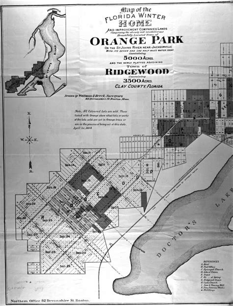 Florida Memory Part One Map Of Orange Park