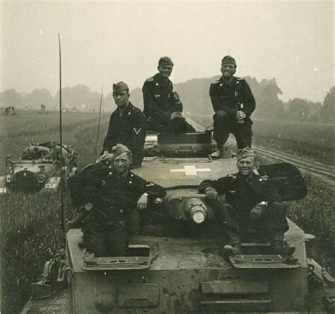 German Tankers Pose For The Camera In The Early Days Of Barbarossa The