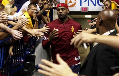 Lebron James Takes Selfie With Fans During Cavshawks Preseason Game Complex