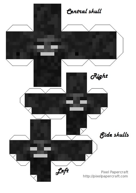 Pixel Papercraft Full Sized Wither Storm Wither Command Block