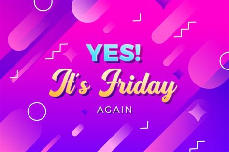 Free Vector Happy Friday Vintage Lettering Background