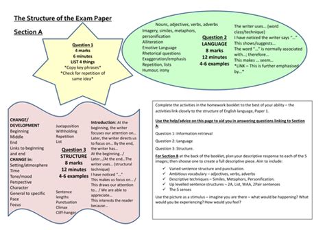 Mark your answers on the separate answer sheet. AQA Language Paper 1 Homework booklet 2 by sutty6 ...