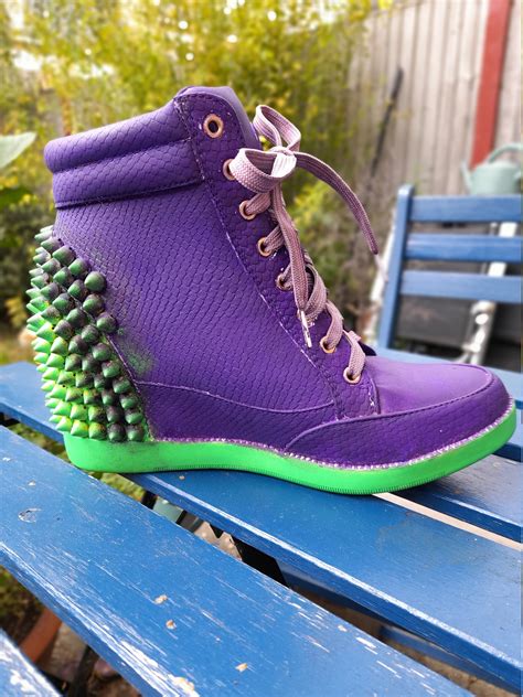 Spike Purple Sneakers Descendants Disney Shoes Sneaker Wedges Mal