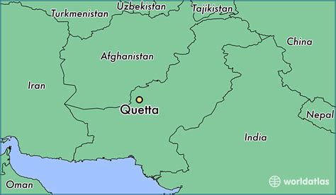 Where Is Quetta Pakistan Quetta Balochistan Map